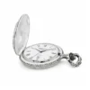 Gents 48mm Pewter Antique Rhodium Plated "Trotter" Swiss Quartz Pocket Watch image 3