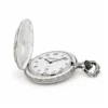 Gents 48mm Pewter Antique Rhodium Plated "Trotter" Swiss Quartz Pocket Watch image 4