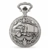Gents 48mm Pewter Antique Rhodium Plated "Truck" Swiss Quartz Pocket Watch image 1