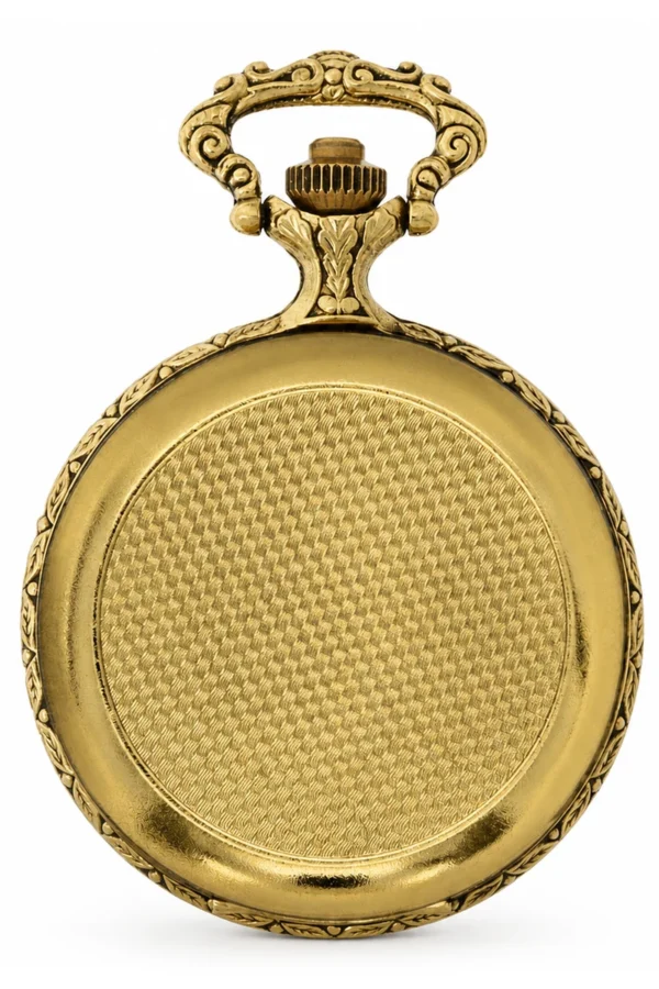 Gents 48mm Pewter Antique Two Tone Gold Plated "No.1 Dad" Swiss Quartz Pocket Watch image 2