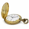 Gents 48mm Pewter Antique Two Tone Gold Plated "No.1 Dad" Swiss Quartz Pocket Watch image 3