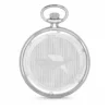 Gents 48mm Rhodium Plated Open Face Swiss Quartz Pocket Watch image 2