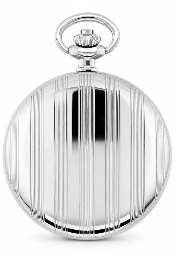 Gents 48mm Rhodium Plated Swiss Quartz Pocket Watch image 2