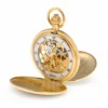 Gents 49mm Gold Plated Mechanical Skeleton Swiss Made Pocket Watch image 1