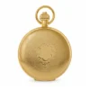 Gents 49mm Gold Plated Mechanical Skeleton Swiss Made Pocket Watch image 3