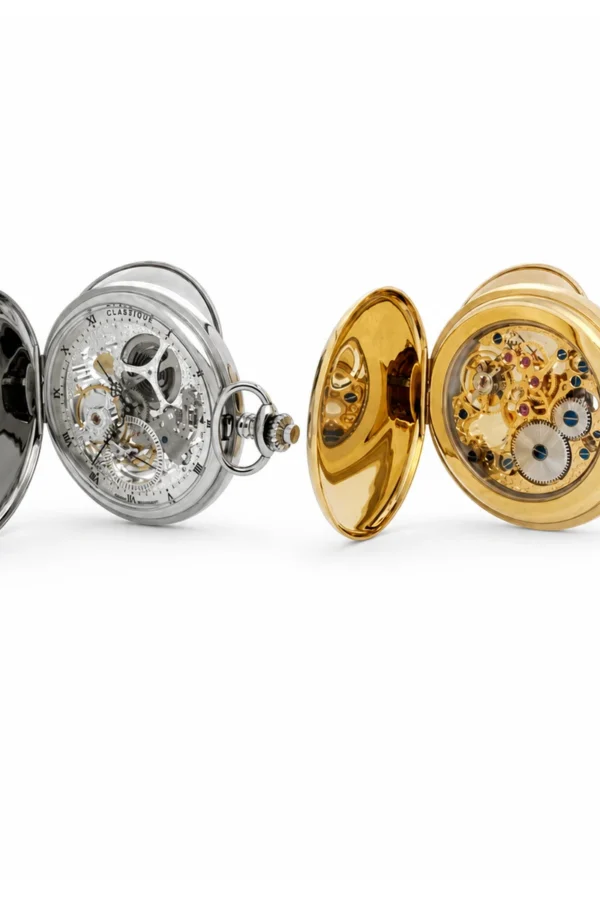 Gents 49mm Gold Plated Mechanical Stainless Steel Swiss Movement Pocket Watch image 2 Gents 49mm Gold Plated Mechanical Stainless Steel Swiss Movement Pocket Watch image 2