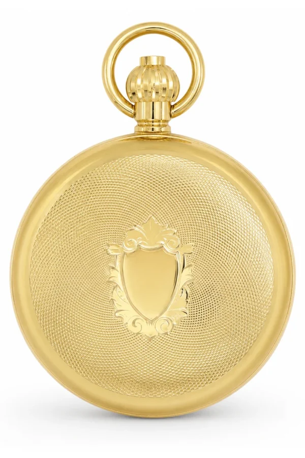 Gents 49mm Gold Plated Skeleton Mechanical Pocket Watch image 1 Gents 49mm Gold Plated Skeleton Mechanical Pocket Watch image 1