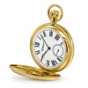 Gents 49mm Gold Plated Skeleton Mechanical Pocket Watch image 2
