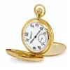 Gents 49mm Gold Plated Skeleton Mechanical Pocket Watch image 3
