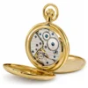 Gents 49mm Gold Plated Skeleton Mechanical Pocket Watch image 4