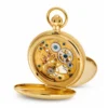 Gents 49mm Gold Plated Skeleton Mechanical Pocket Watch image 2