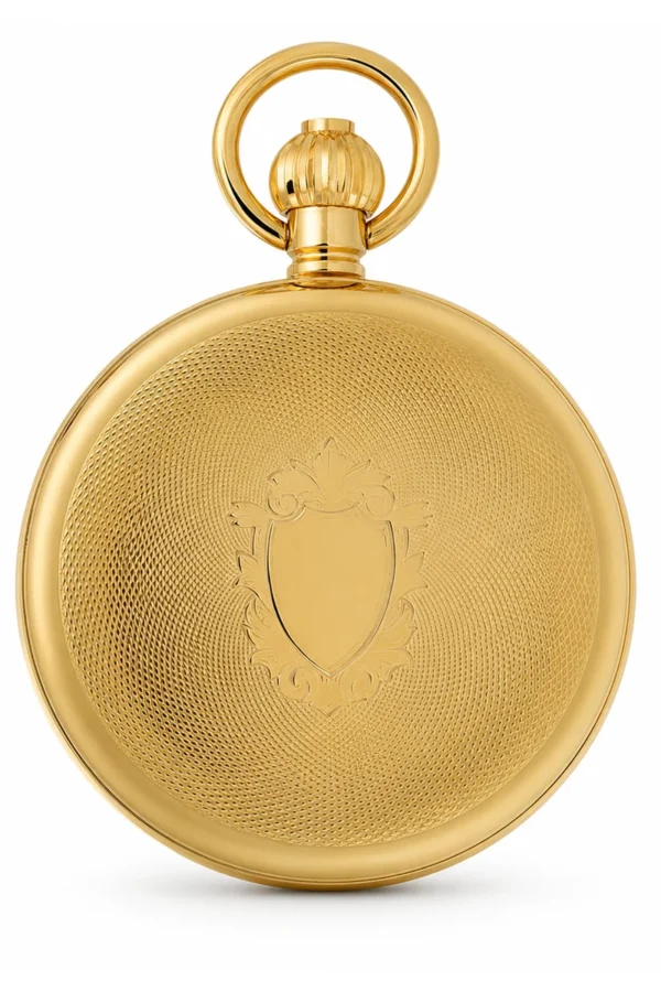 Gents 49mm Gold Plated Skeleton Mechanical Pocket Watch image 3 Gents 49mm Gold Plated Skeleton Mechanical Pocket Watch image 3