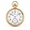 Gents 49mm Gold Plated Stainless Steel Mechanical Open Face Swiss Made Pocket Watch image 2
