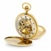 Gents 49mm Gold Plated Stainless Steel Skeleton Swiss Made Pocket Watch image 1