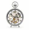 Gents 49mm Palladium Plated Open Face Mechanical Swiss Made Skeleton Desktop Pocket Watch image 1
