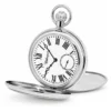 Gents 49mm Rhodium Plated Skeleton Mechanical Pocket Watch image 4