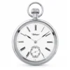 Gents 49mm Stainless Steel Mechanical Open Face Swiss Made Pocket Watch image 1