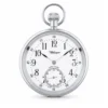 Gents 49mm Stainless Steel Mechanical Open Face Swiss Made Pocket Watch image 2