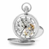 Gents 49mm Stainless Steel Skeleton Mechanical Pocket Watch image 3