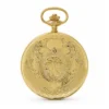 Gents 51mm Gold Plated Swiss Made Mechanical Pocket Watch image 2