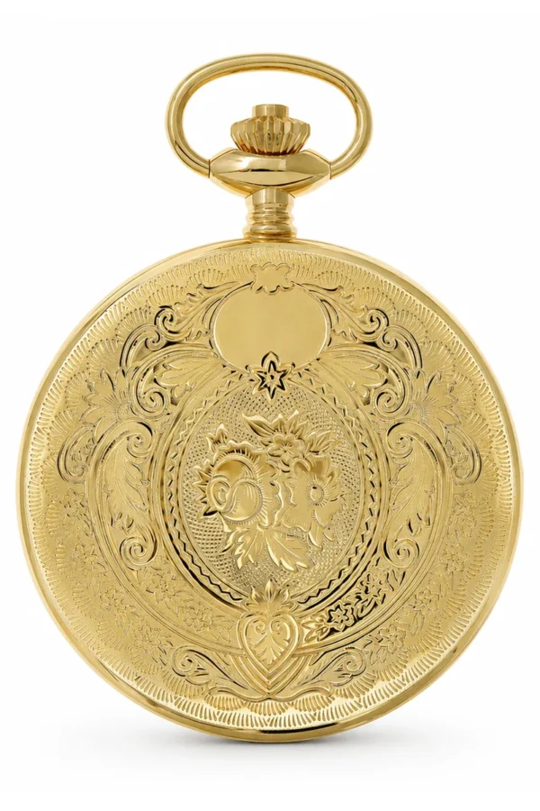 Gents 51mm Gold Plated Swiss Made Mechanical Pocket Watch image 2 Gents 51mm Gold Plated Swiss Made Mechanical Pocket Watch image 2