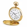 Gents 51mm Gold Plated Swiss Made Mechanical Pocket Watch image 4