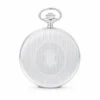 Gents 59mm Sterling Silver Mechanical Skeleton Swiss Made Pocket Watch image 3