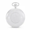 Gents 59mm Sterling Silver Mechanical Skeleton Swiss Made Pocket Watch image 4