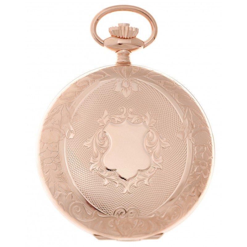 Gents 49mm Rose Gold Plated Swiss Quartz Pocket Watch