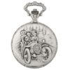 Gents 48mm Pewter Antique Rhodium Plated "Chevrolet" Swiss Quartz Pocket Watch AU image 1