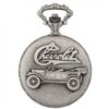 Gents 48mm Pewter Antique Rhodium Plated "Chevrolet" Swiss Quartz Pocket Watch AU image 2