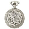Gents 48mm Pewter Antique Rhodium Plated "Fisherman" Swiss Quartz Pocket Watch AU image 2