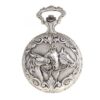 Gents 48mm Pewter Antique Rhodium Plated "Three Horses" Swiss Quartz Pocket Watch AU image 1