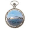 Gents 48mm Rhodium Plated Opera Enamel Swiss Quartz Pocket Watch AU image 1