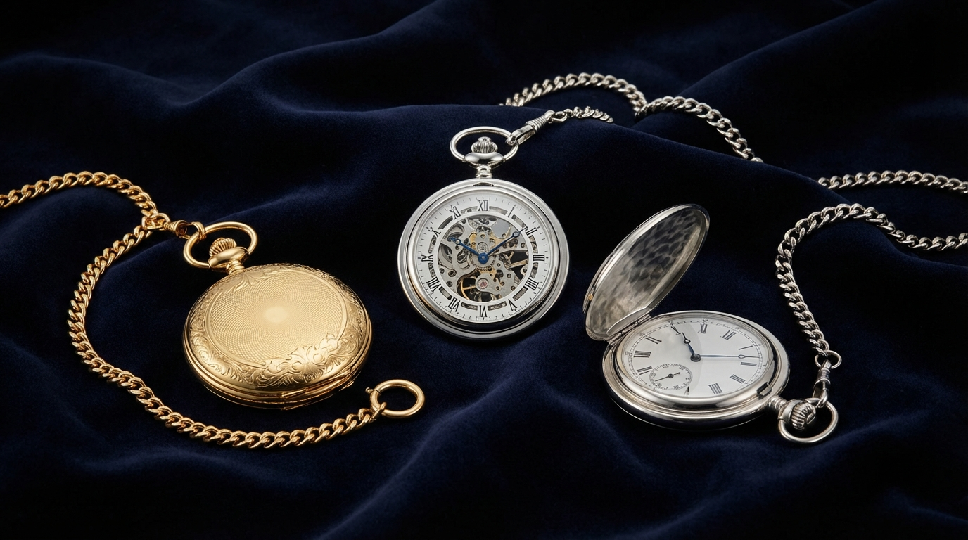 Pocket watches NZ - gold, silver and skeleton fob watch collection from FOB & Co